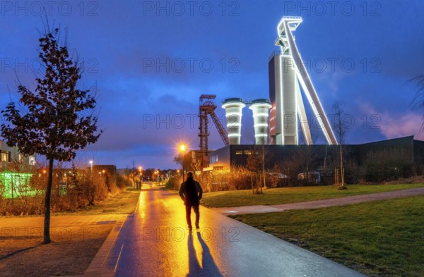 Shaft of the former Schlägel & Eisen coal mine, shaft 3/4/7, Herten, North Rhine-Westphalia,