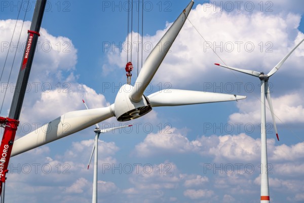 Repowering of a wind farm near Issum, 9 older wind turbines from the manufacturer Enercon (model
