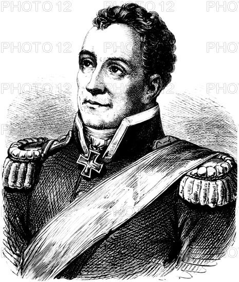 Portrait of Prince Karl August von Hardenberg, Prussian statesman, reformer and minister, Prussia,