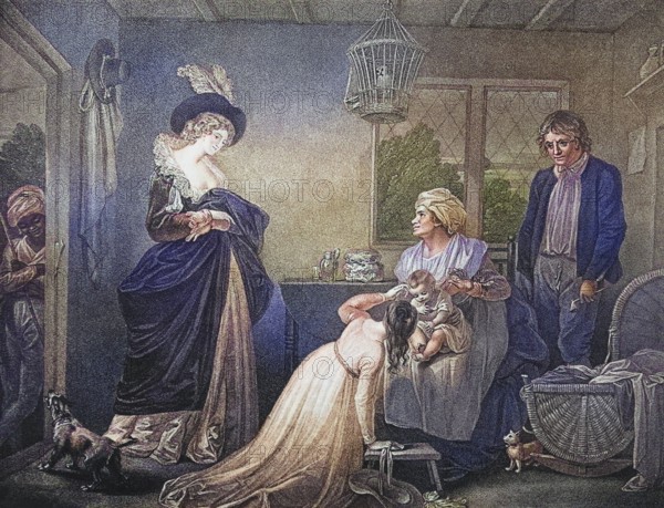 As you like it. Act II. Scene VII, The Seven Ages of Man, First Age. From the Boydell Shakespeare