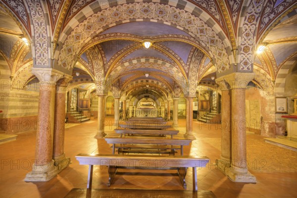 View of the altar of St Omobona in the crypt, Cathedral of Santa Maria Assunta, Cremona, Province