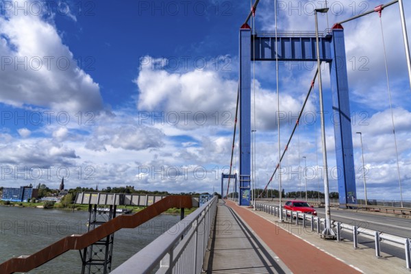 The Friedrich Ebert Bridge over the Rhine between Ruhrort and Homberg, Duisburg, North