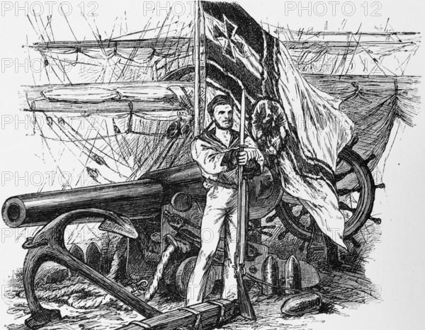Wilhelmshaven, Lower Saxony, North Sea, emblem, symbol, navy, flag, sailor, sailing ship, cannon,