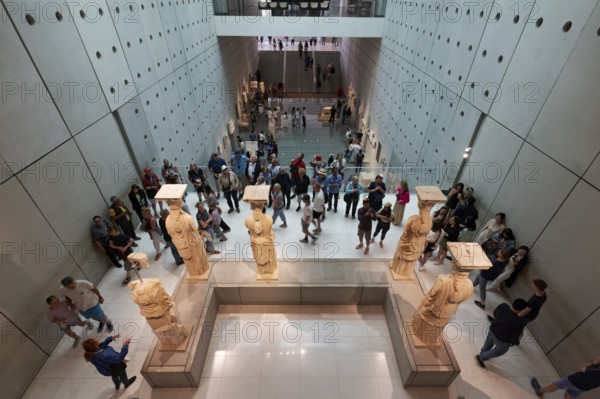 Caryatids, female statues from the Erechteion, Acropolis Museum, architect Bernard Tschumi, Athens,