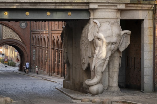 Monumental stone elephant, elephant gate or elephant portal or Elefantporten, designed by architect