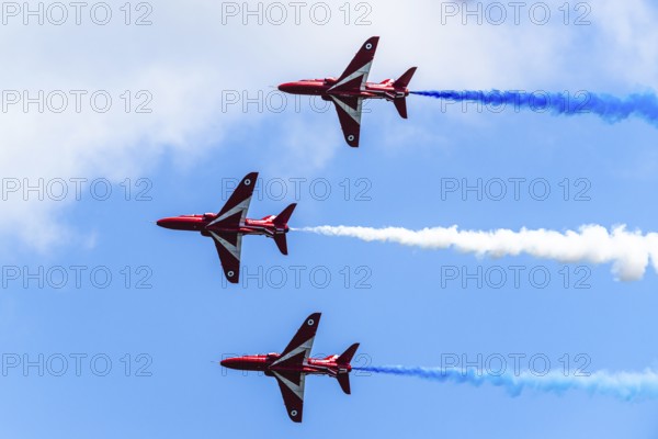 Red Arrows, Royal Air Force Aerobatic Team, Airshow 2024, Teignmouth, Devon, England, United