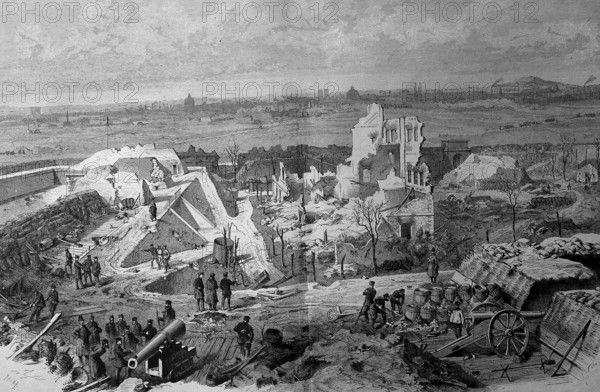 Fort Montrouge on 14 February 1871, shelled by Prussian troops during the siege of Paris in the
