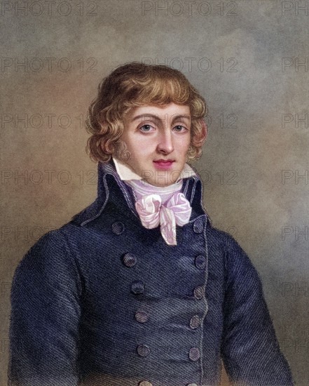 Louis Antonie Leon Saint Just 1767-1794 French politician during the French Revolution, Historical,