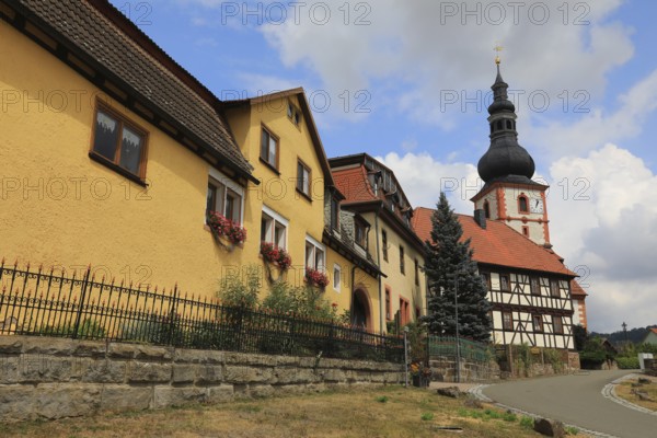 Former Yellow Castle in Helmershausen, municipality of Rhönblick, district of