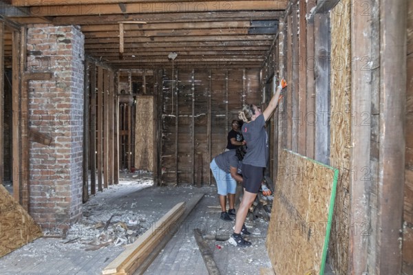 Detroit, Michigan, NW Goldberg Cares, a nonprofit community development corporation, rebuilds a