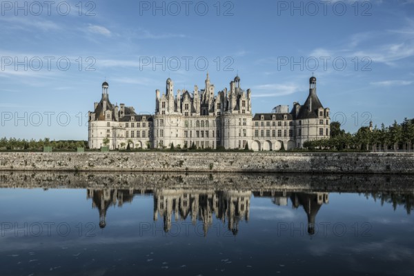 Chambord Castle, north façade, UNESCO World Heritage Site, Loire, Department Loire et Cher, Centre