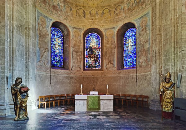 Chancel with secco painting, Cathedral, Evangelical Lutheran Cathedral Church of St. Blasii in