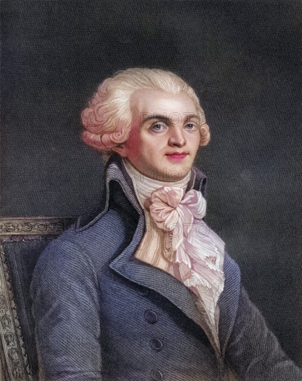 Maximilien Robespierre 1758-1794 Jacobin leader during the French Revolution, Historical, digitally