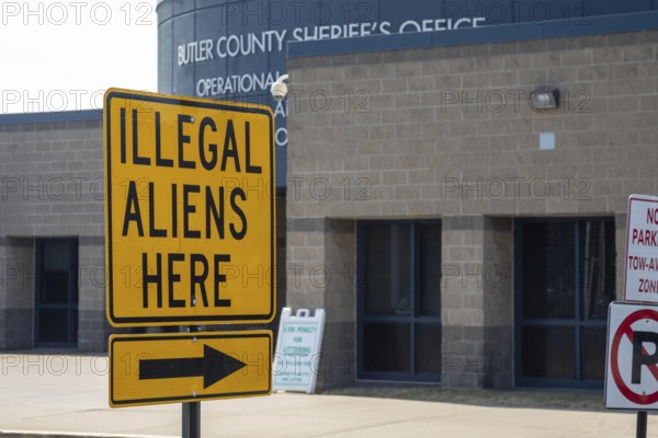 Hamilton, Ohio USA - 13 March 2025 - The Butler County, Ohio Jail, where Sheriff Richard Jones has