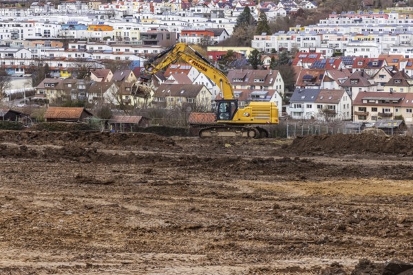 Construction work for a new development area for 460 flats in the new Böckinger Strasse