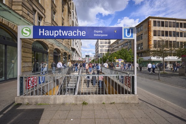 Hauptwache underground and S-Bahn station in the city centre of Frankfurt am Main, district-free