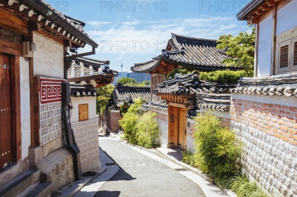 Bukchon Hanok Village is a Korean traditional village located near Gyeongbok Palace in Seoul, South