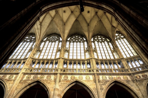 Prague castle, Gothic Metropolitan Cathedral of Saints Vitus, Wenceslas and Adalbert, Ceiling,