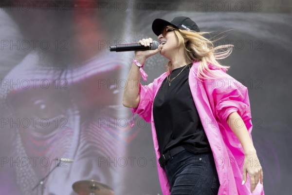 Adenau, Germany, 7 June 2024: Guano Apes with singer Sandra Nasic play at Rock am Ring. The
