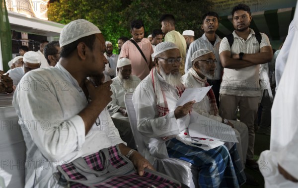 Hajj pilgrims arrives at Hajj Musafir Khana to collect Visa before leaving to the airport, in