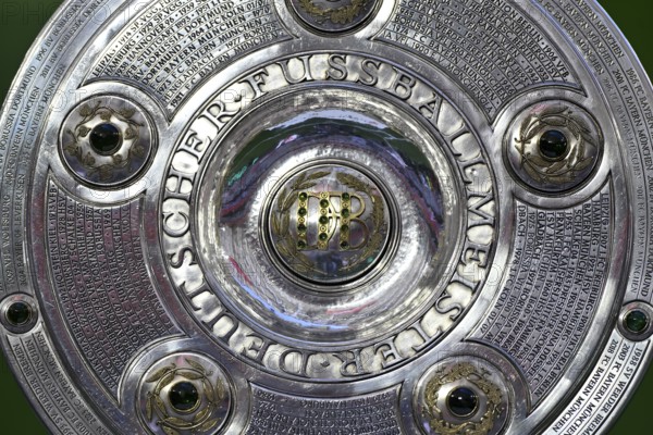 Bundesliga Meisterschale, cup, trophy, detail, close-up, Allianz Arena, Munich, Bavaria, Germany,