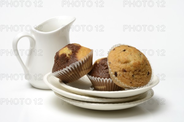 Chocolate muffins, chocolate muffins on a plate