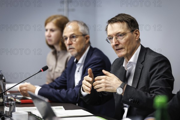 Prof Karl Lauterbach (SPD), Federal Minister of Health, recorded during talks with representatives