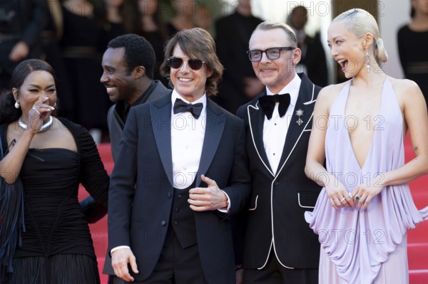 Cannes, France - 14.5.2024: Angela Bassett, Tom Cruise, Simon Pegg and Pom Klementieff during the