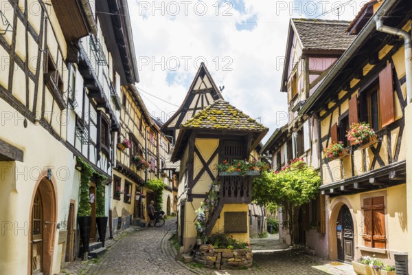 Medieval village and colourful half-timbered houses, Eguisheim, Plus beaux villages de France,