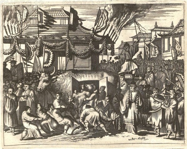 Description of the imperial empire of Taising of China 1676, by olfert dapper, Historical,