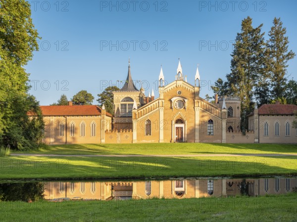 The Gothic House in Wörlitz Park, Dessau-Wörlitz Garden Kingdom, Wörlitz, Saxony-Anhalt, Germany,