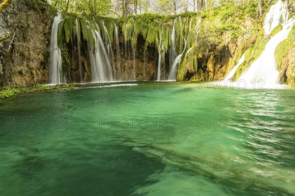 The Galovacki Buk waterfall in Plitvice Lakes National Park, Croatia, Europe