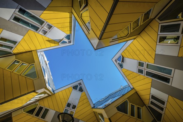 ROTTERDAM, NETHERLANDS, MAY 11, 2017: Cube houses innovative cube-shaped houses by architect Piet
