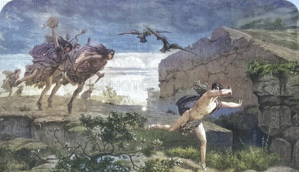 The Death of Penthee, Pentheus, in Greek mythology the son of (Echion) and Agaue, the daughter of