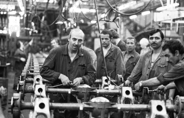 Production of engines, axles and other car manufacturing parts at the Opel plant in Bochum,