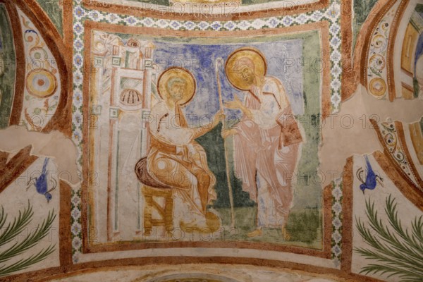 Frescoes from the 12th century in the crypt of the Basilica of Santa Maria Assunta, Unesco World
