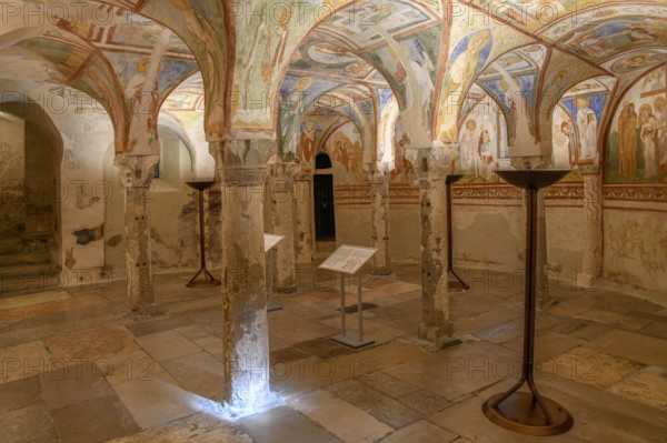 Frescoes from the 12th century in the crypt of the Basilica of Santa Maria Assunta, Unesco World