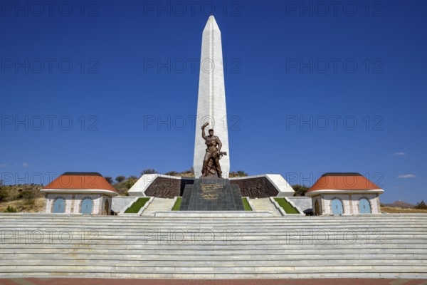 Obelisk on the National Heroes Acre, War Memorial of the Republic of Namibia, Auas Mountains, near