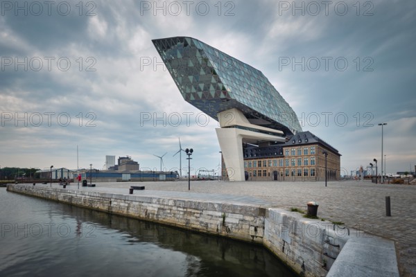 ANTWERP, BELGIUM, MAY 27, 2018: Antwerp port administration headquarters, designed by famous