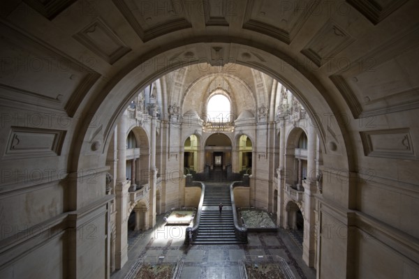 Neues Rathaus, interior view, Wilhelminian palace-like magnificent building in eclectic style,