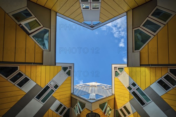 ROTTERDAM, NETHERLANDS, MAY 11, 2017: Cube houses, innovative cube-shaped houses designed by