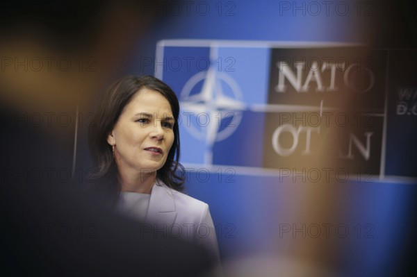Annalena Bärbock (Alliance 90/The Greens), Federal Foreign Minister, gives a press briefing on the