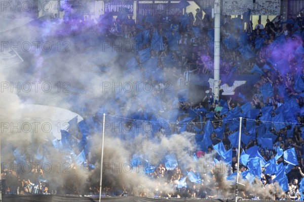 Football 3rd division, 2024/25 season, matchday 2: Waldhof Mannheim vs Viktoria Köln. Picture: