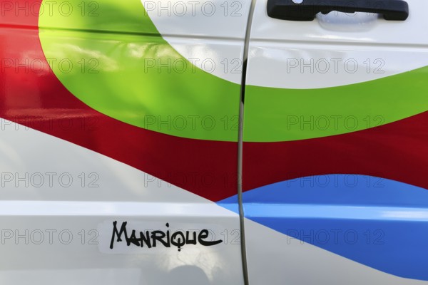 Seat Ibiza, colourful car paintwork, design, Manrique lettering, César Manrique House Museum and