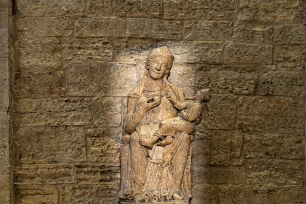The figure of the Madonna degli annegati in Trento Cathedral or San Vigilio Cathedral, Trento,