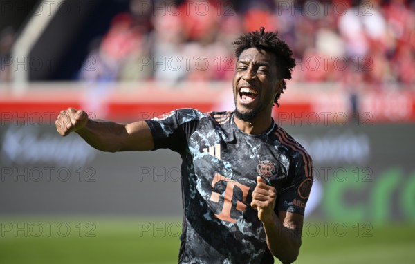 Goal celebration Kingsley Coman FC Bayern Munich FCB (11) Voith-Arena, Heidenheim,
