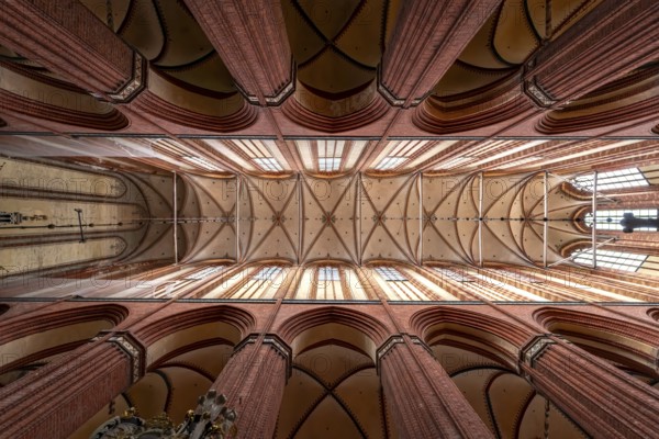 Vaults of the church of St Nikolai in the Hanseatic city of Wismar, Mecklenburg-Western Pomerania,