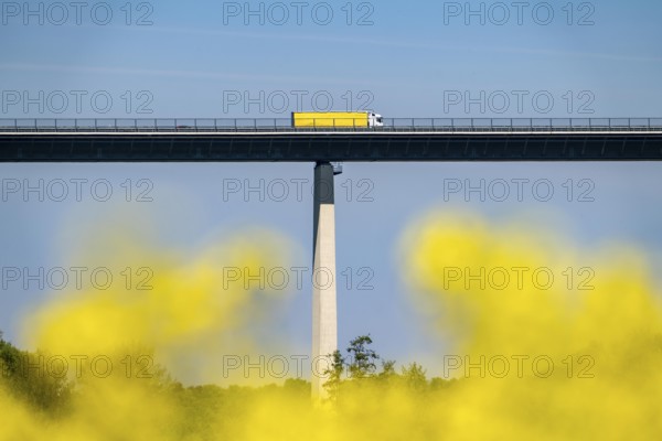The Ruhr Valley Bridge, motorway bridge of the A52, crosses the Ruhr Valley between Essen and