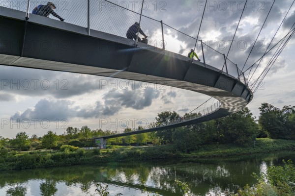 Bridge over the Rhine-Herne Canal near Gelsenkirchen Cycle and footpath, part of the ore railway