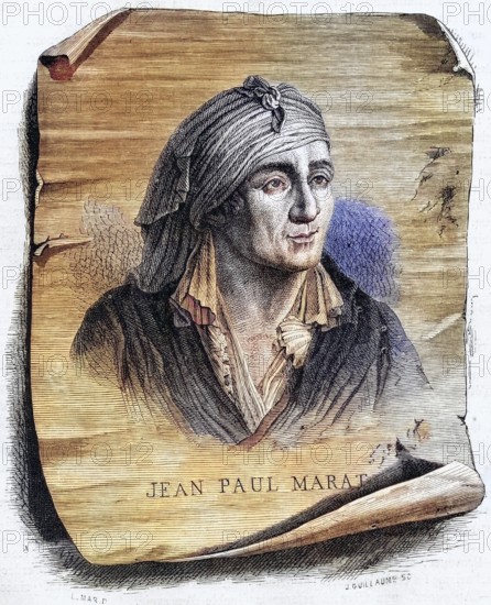 Jean-Paul Marat, 1743-1793, French politician, doctor and journalist, Historical, digitally